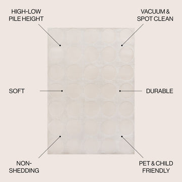 Adrian Modern Geometric Circle Dot High-Low Area Rug
